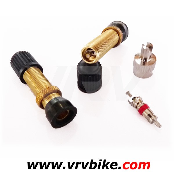 NO FLATS - valves tubeless SCHRADER gold ( 2 X ) + accessoires