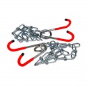 XXX - support velo 2 chaines + 2 crochets rouge fixation plafond (rangement entretien reparation)