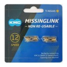 KMC - attache rapide chaine missing link 12 vitesses X12 sram shimano campagnolo gold dorée (2 paires) No reusable